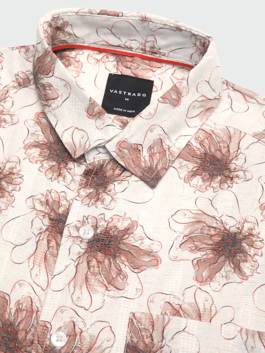 Doodle Florals Soft Beige Shirt - Image 3