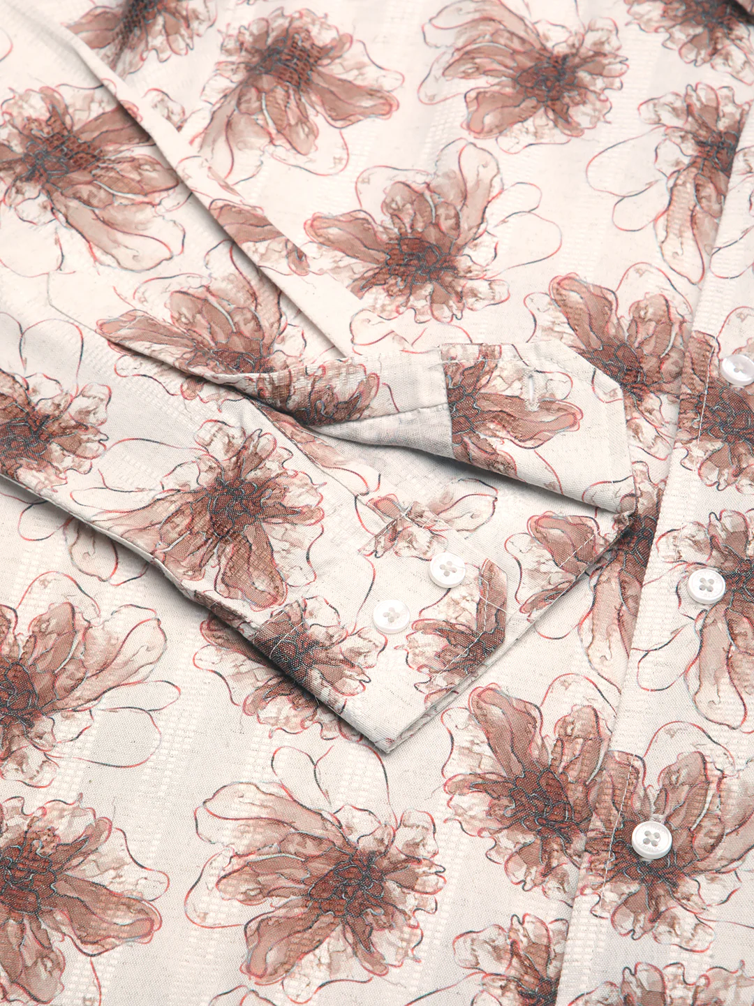 Doodle Florals Soft Beige Shirt - Image 9