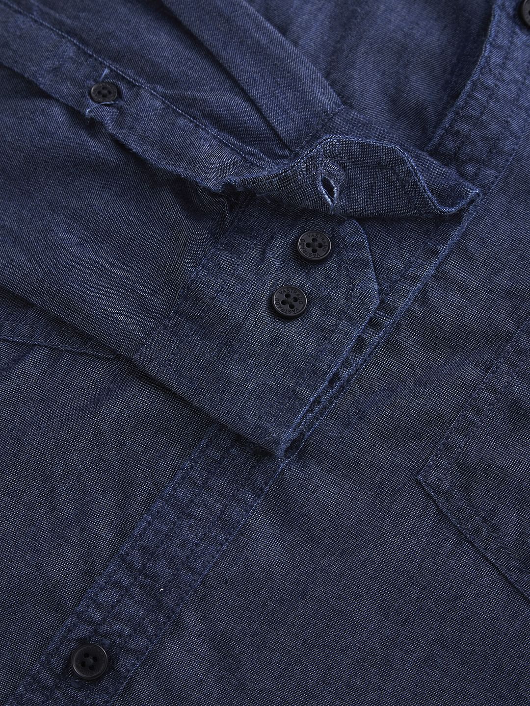 Double Pocket Denim Overshirt - Image 3