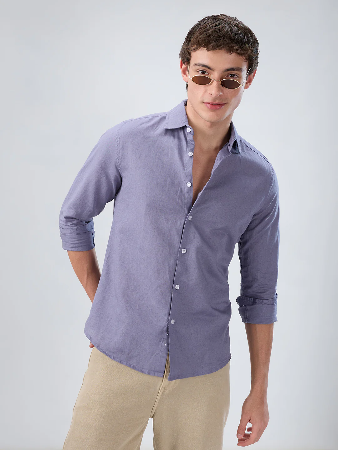 Dusty Lavender Linen Luxe Shirt - Image 2