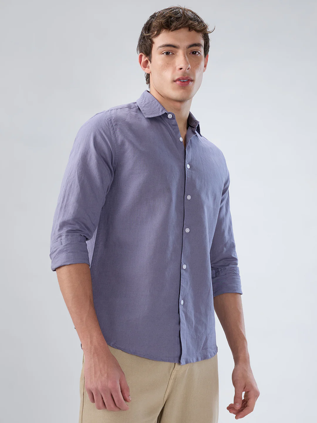 Dusty Lavender Linen Luxe Shirt - Image 5