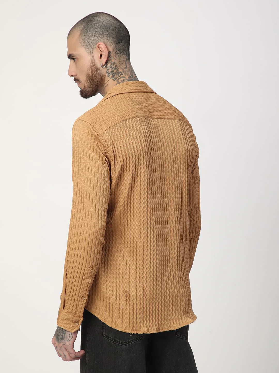 Eccentric Bronze Jacquard Shirt - Image 6