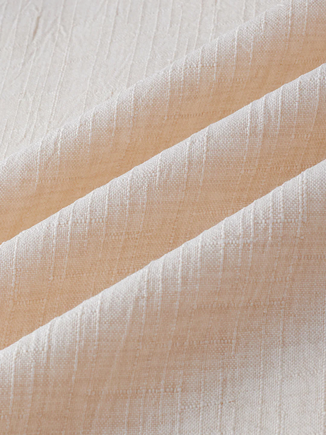Elegant Cream Slub Textured Shirt - Image 9