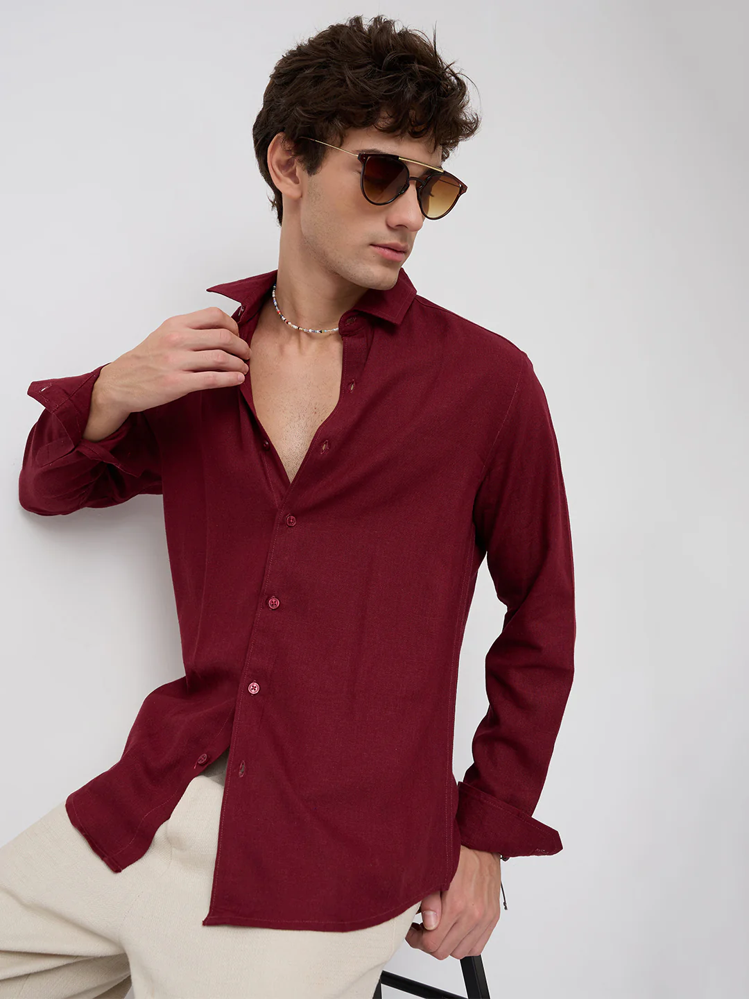 Elegant Maroon Everyday Shirt