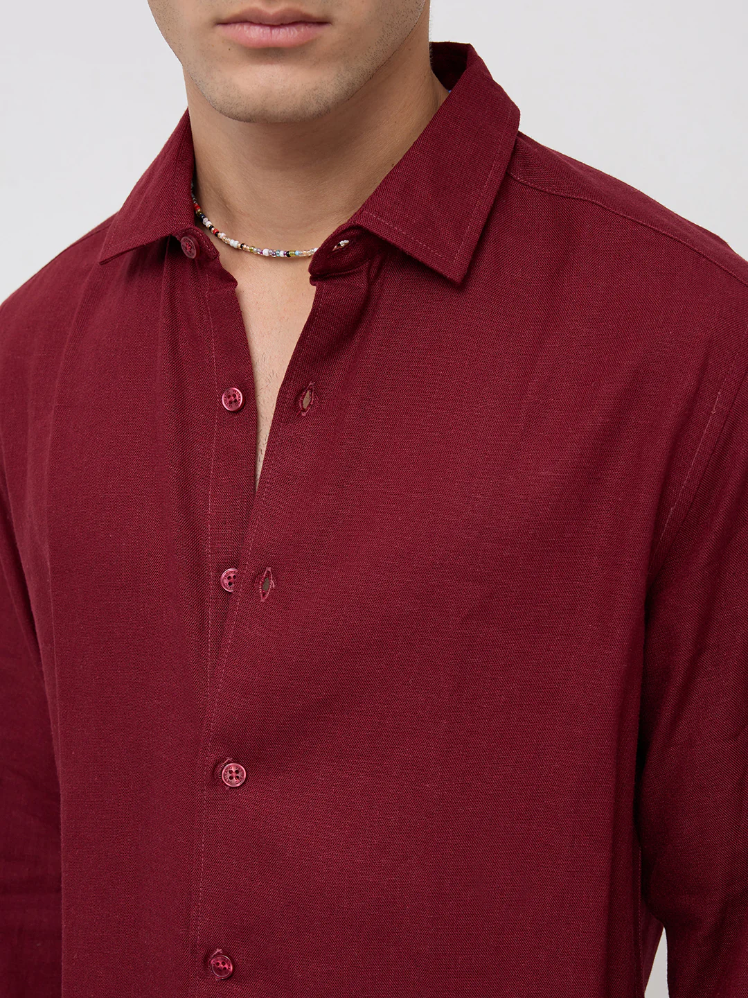 Elegant Maroon Everyday Shirt - Image 3