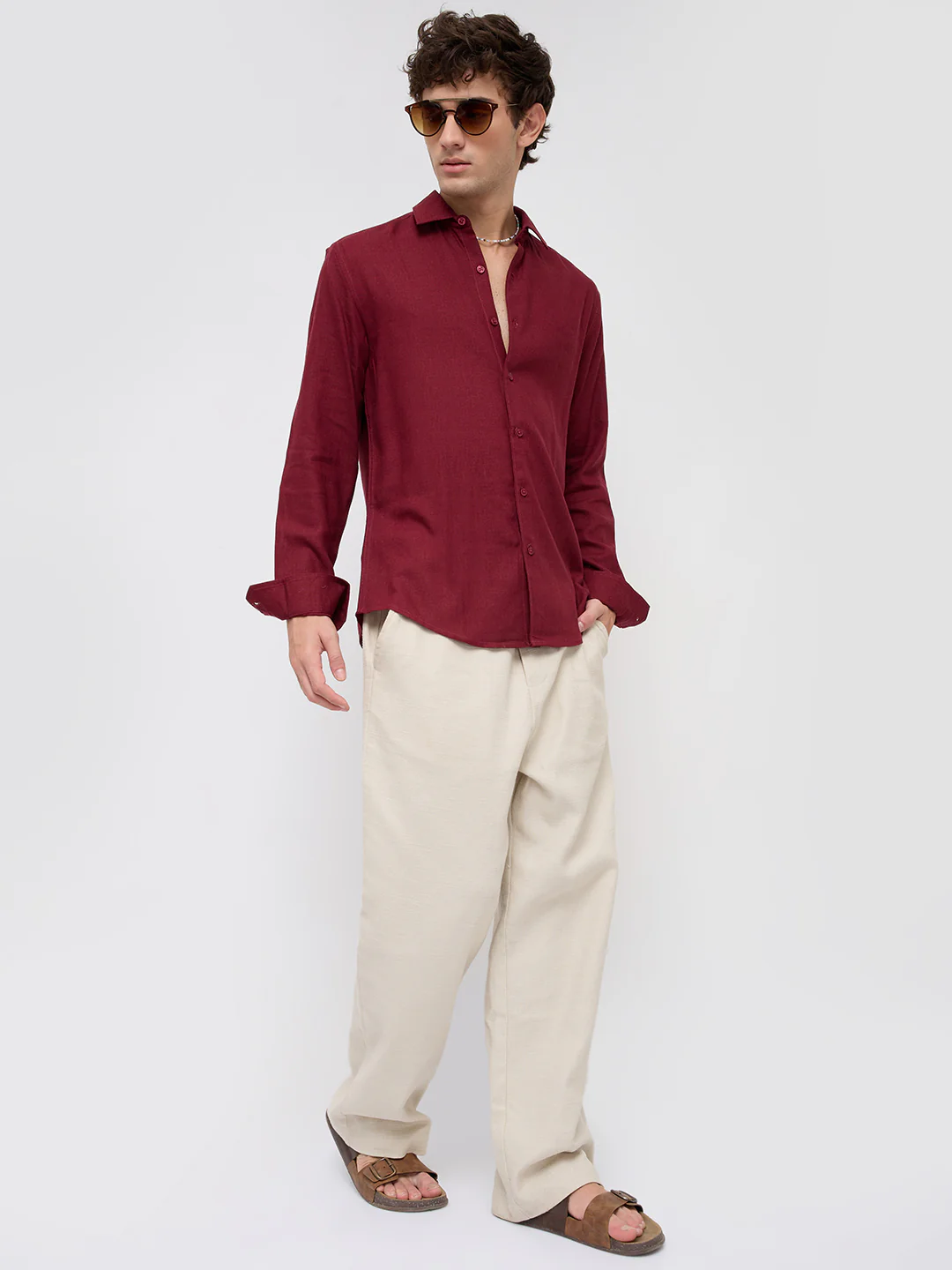 Elegant Maroon Everyday Shirt - Image 8
