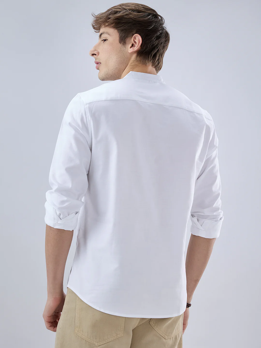 Elegant Pearl White Oxford Everyday Kurta - Image 7