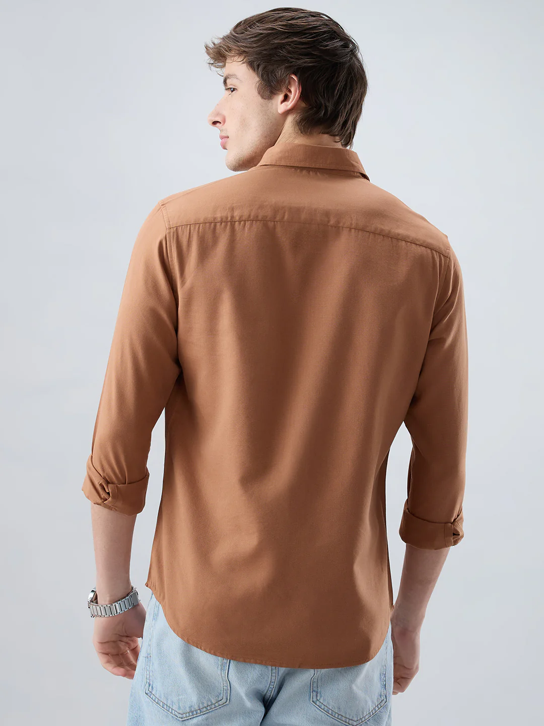 Elegant Warm Rust Oxford Shirt - Image 7