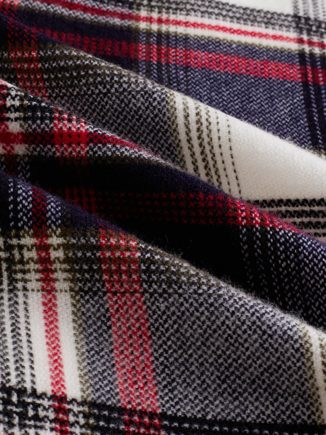 Elevated Crimson Black Winter Checks Double Pocket Flannel Shirt - Image 9
