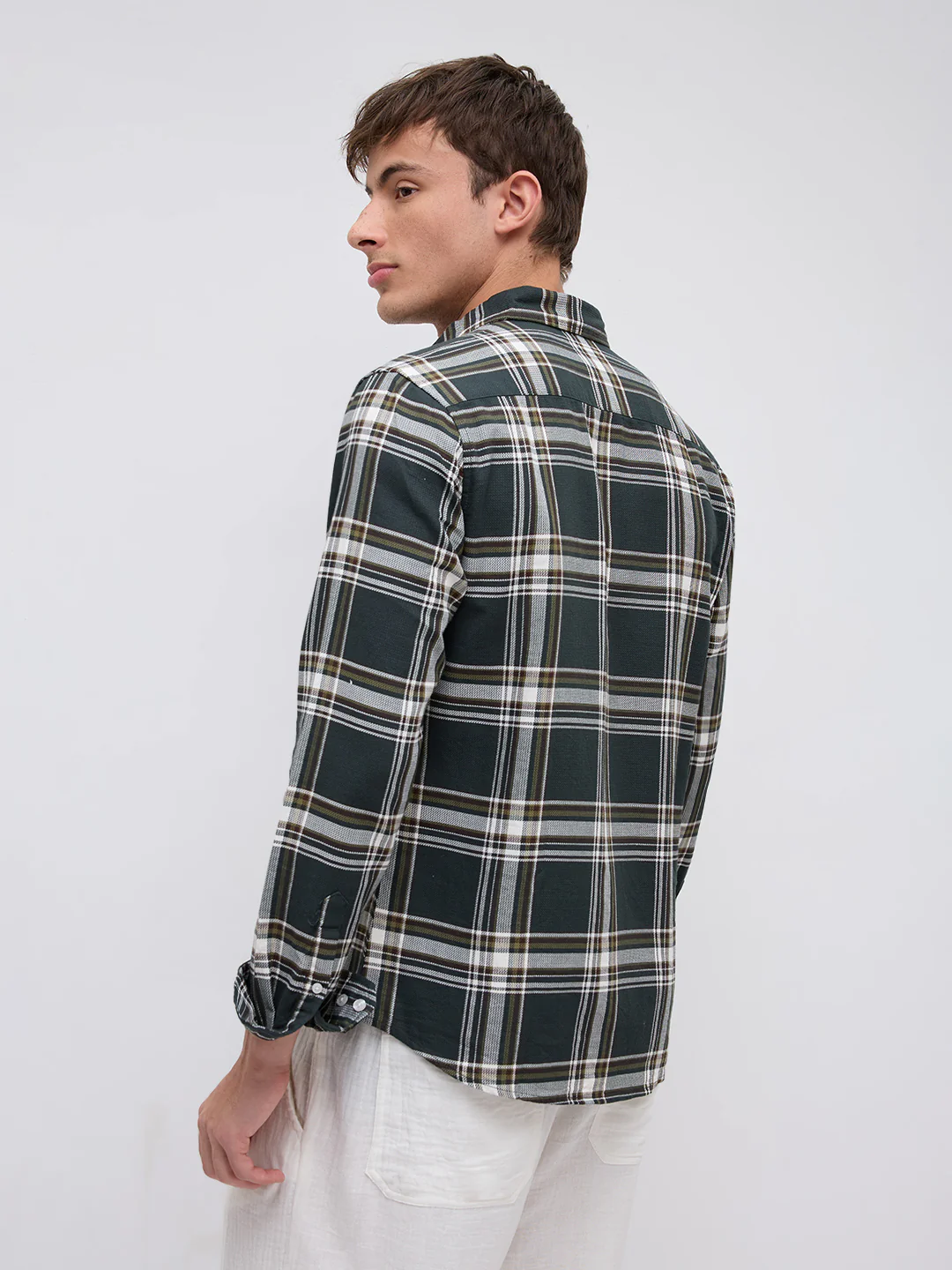 Emerald GreenStatement Casual Check Shirt - Image 7