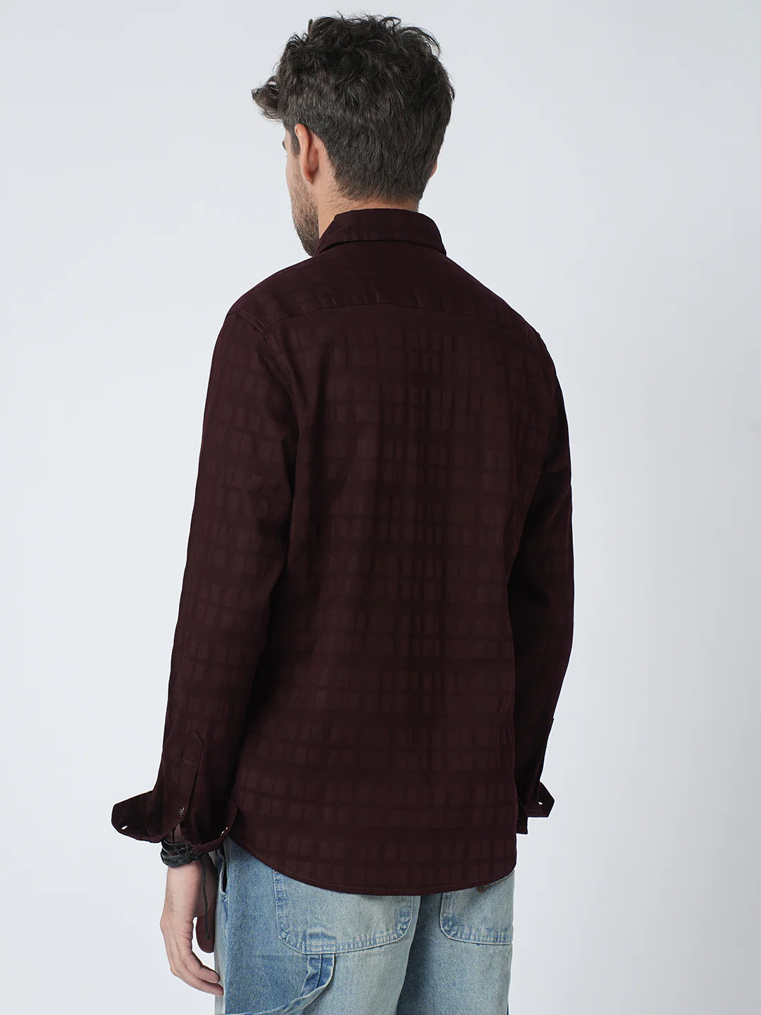 Espresso Geometric Woven Shirt - Image 7