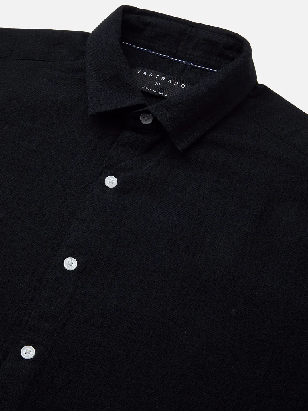 Eternal Midnight Black Double Cloth Elegance Shirt - Image 3