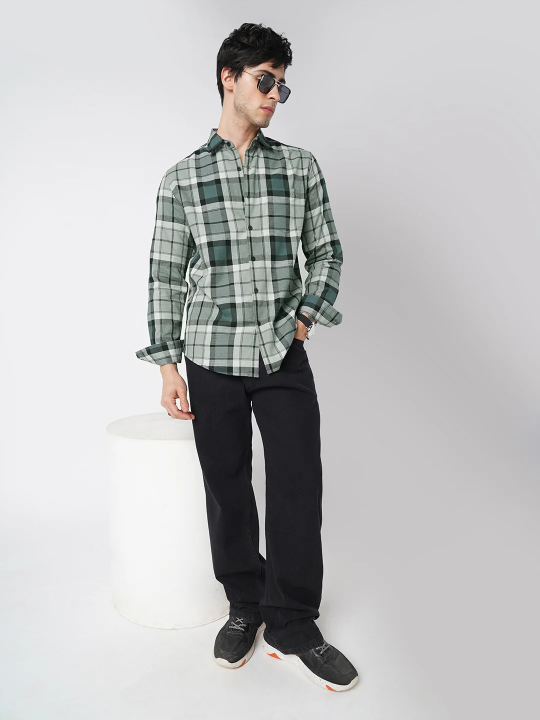 Evergreen Matrix Plaid Checks Shirt - Image 8