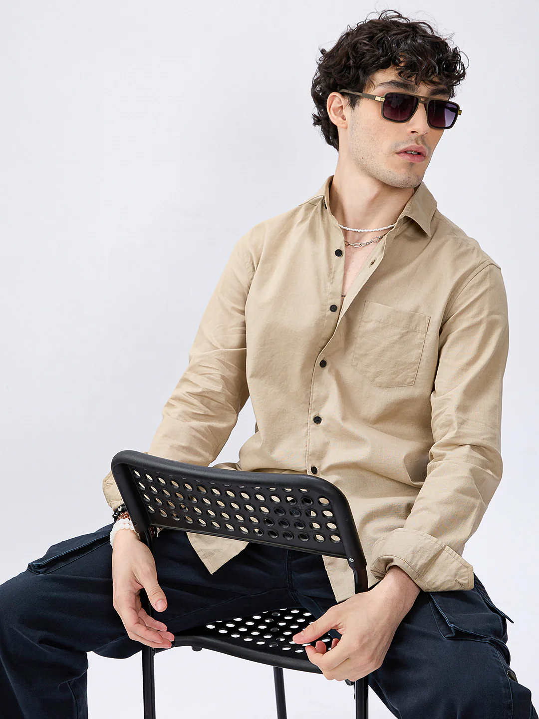 Everyday Khaki Slub Shirt - Image 2