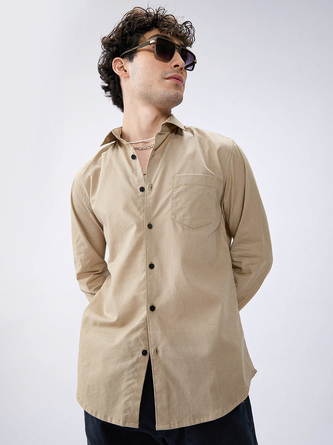 Everyday Khaki Slub Shirt - Image 4