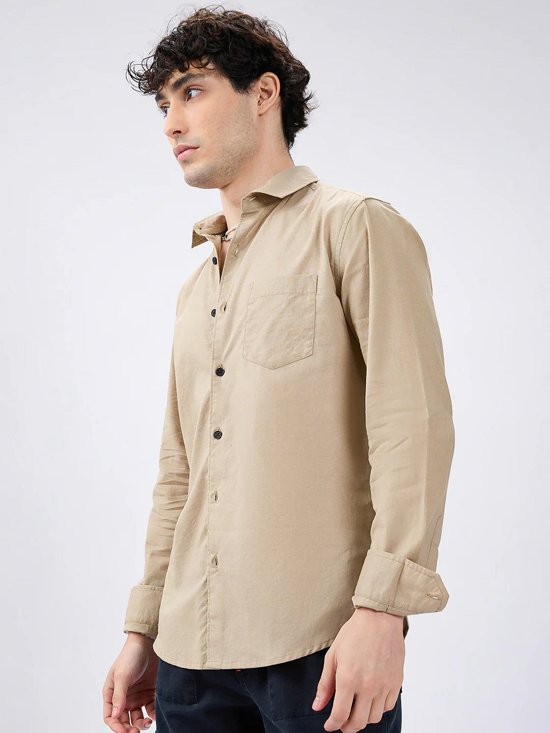 Everyday Khaki Slub Shirt - Image 6