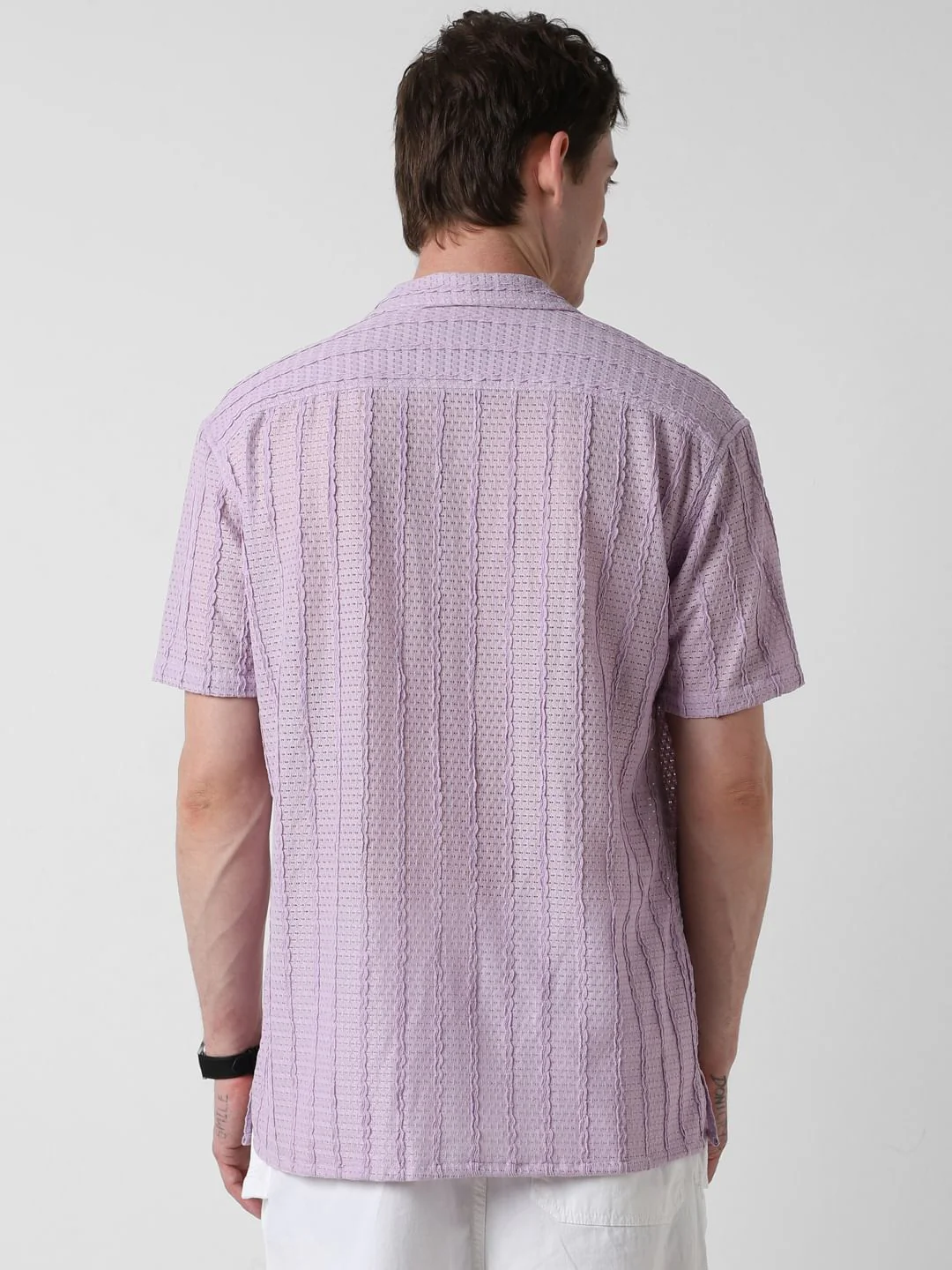 Exquisite AeroMesh Lilac Oversized Shirt - Image 7