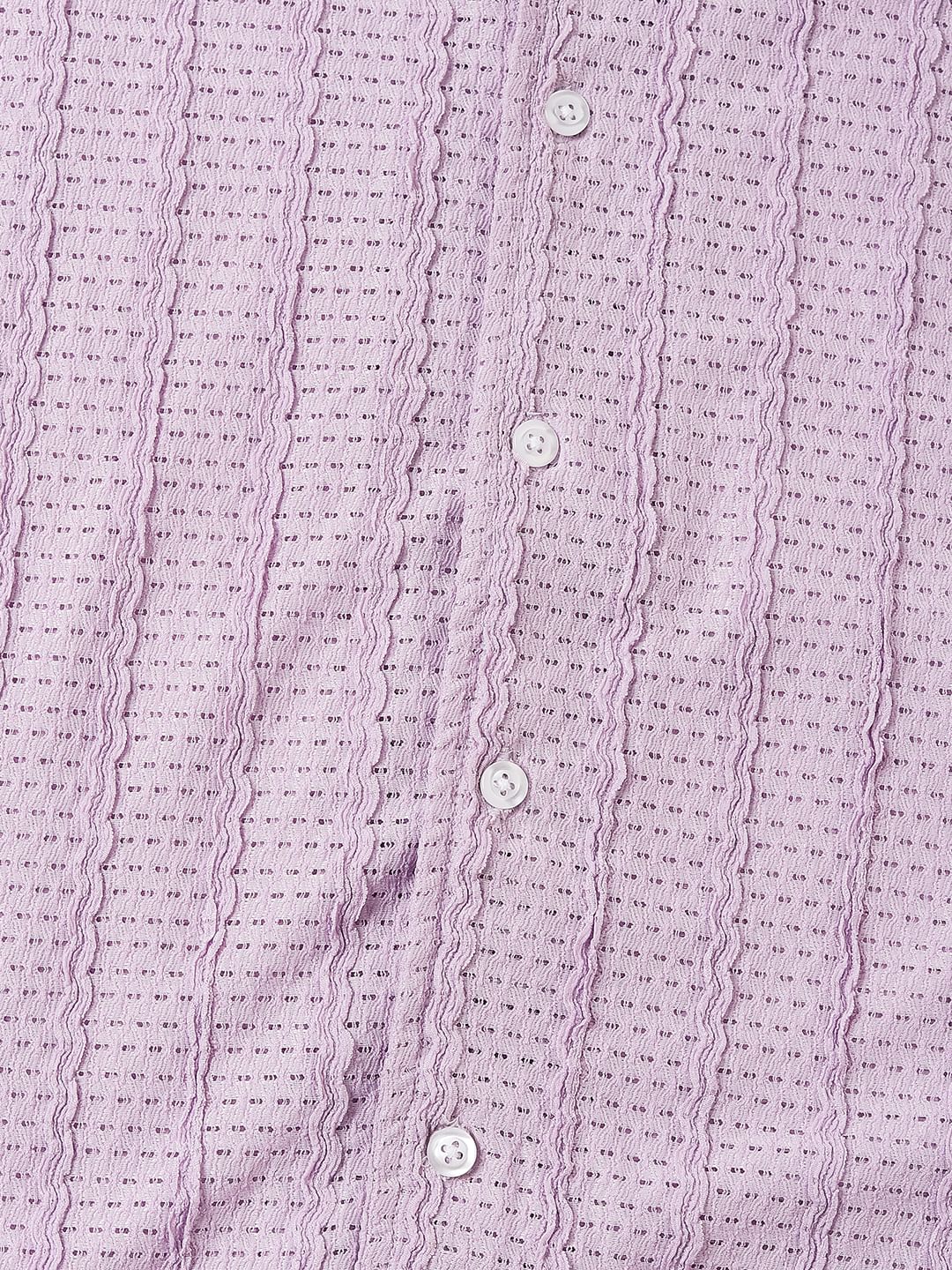 Exquisite AeroMesh Lilac Oversized Shirt - Image 9