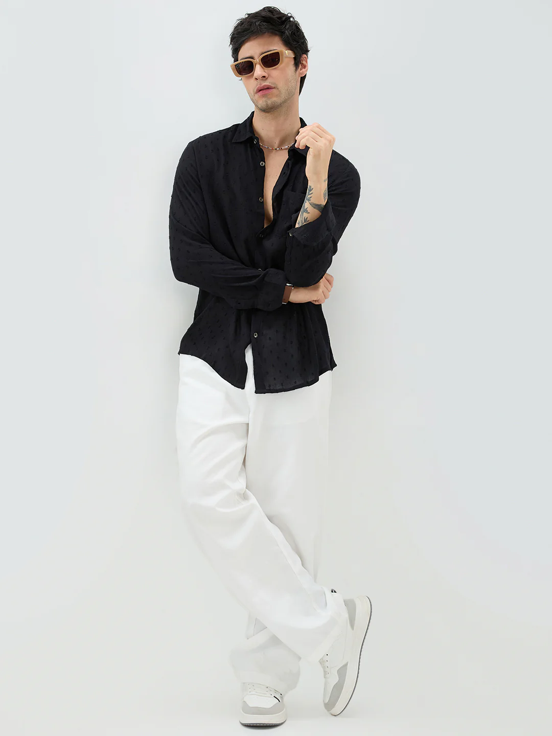 Exquisite Black Dobby Shirt - Image 7