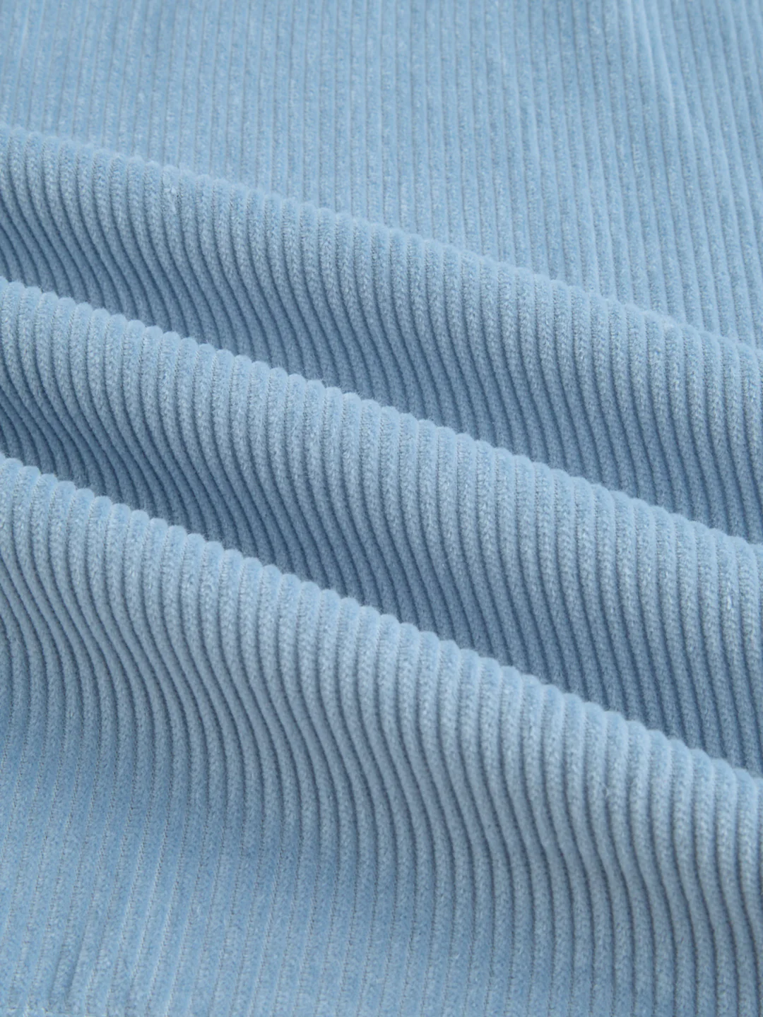 Exquisite Blue Corduroy Double Pocket Oversized Shacket - Image 3