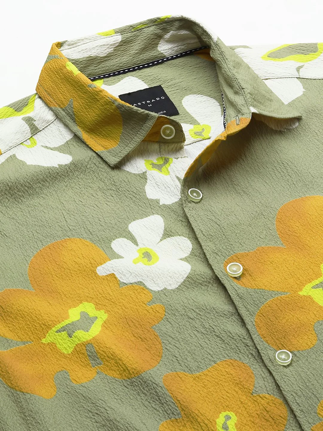 Exquisite Multicolour Floral Printed Creased Shirt - Image 3