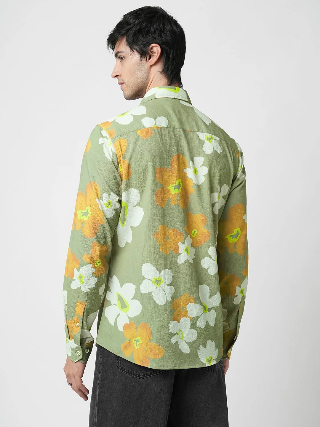 Exquisite Multicolour Floral Printed Creased Shirt - Image 6
