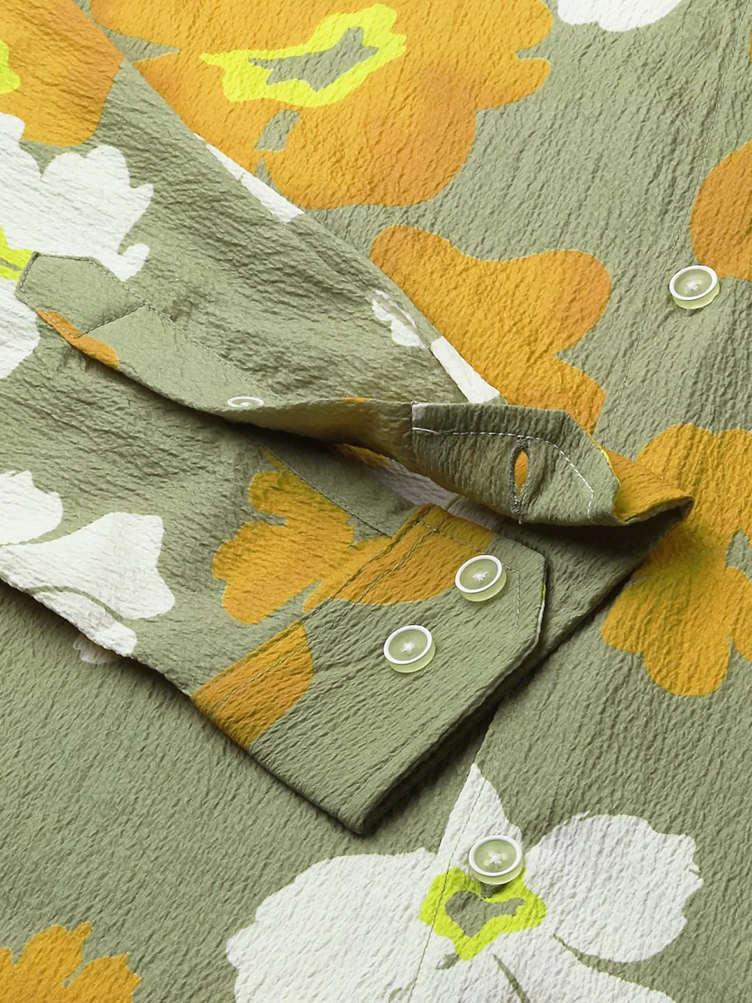 Exquisite Multicolour Floral Printed Creased Shirt - Image 8