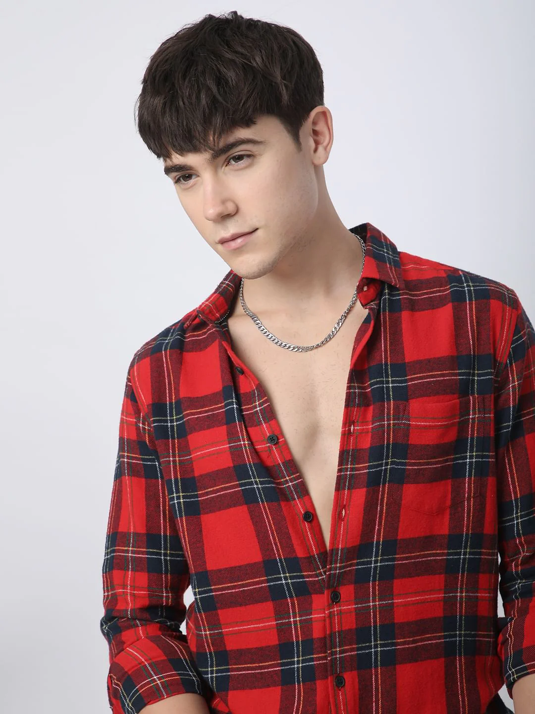Flannel Red & Black Plaid Checks Shirt - Image 2