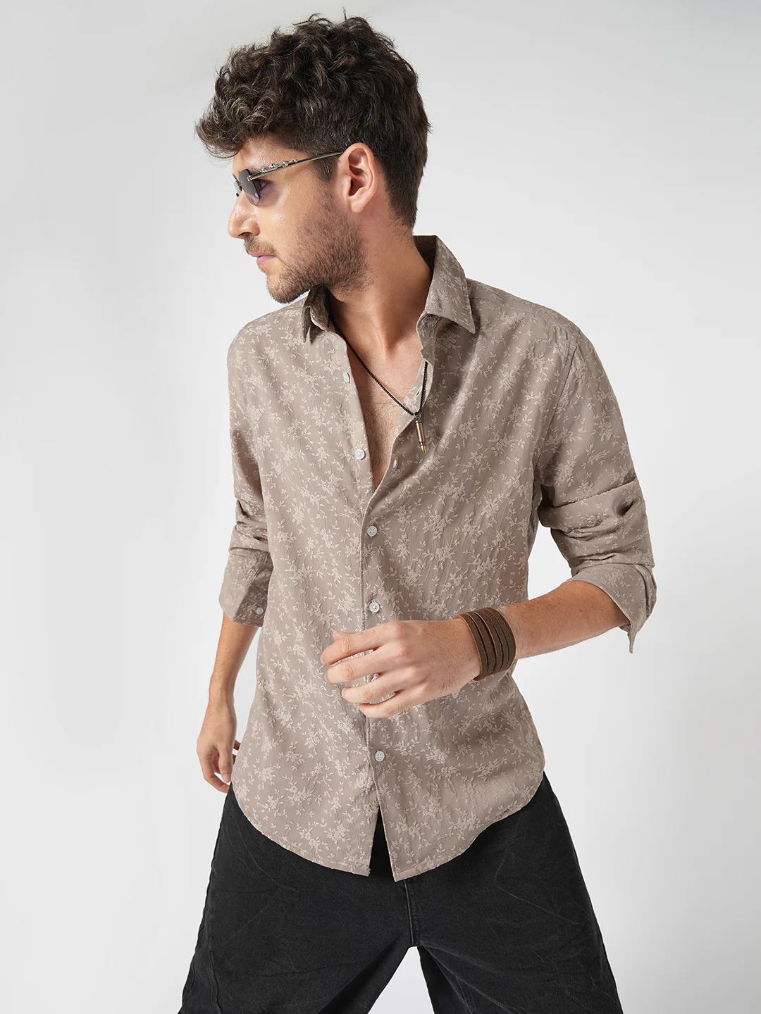 Floral Sand Luxe Weave Shirt - Image 2