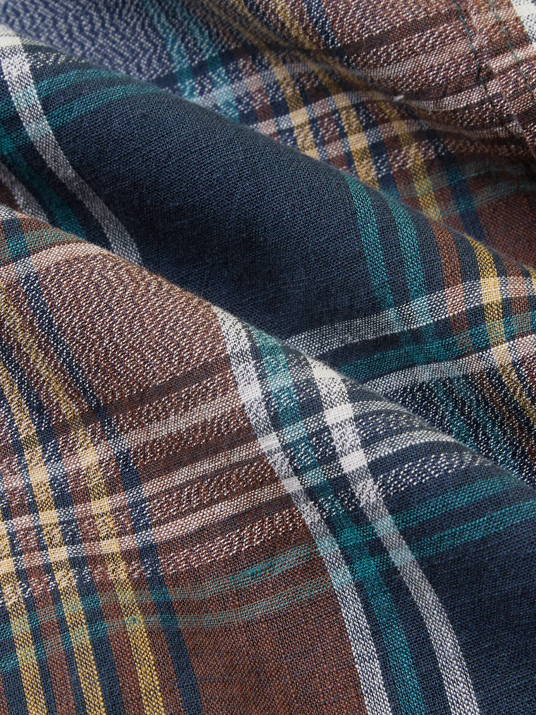 Forest Brown Multitone Heritage Checks Shirt - Image 8
