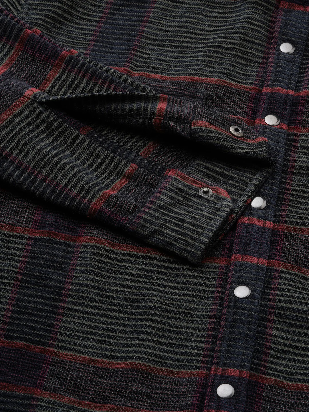 Forest Green Checks Double Flap Pocket Corduroy Shirt - Image 9