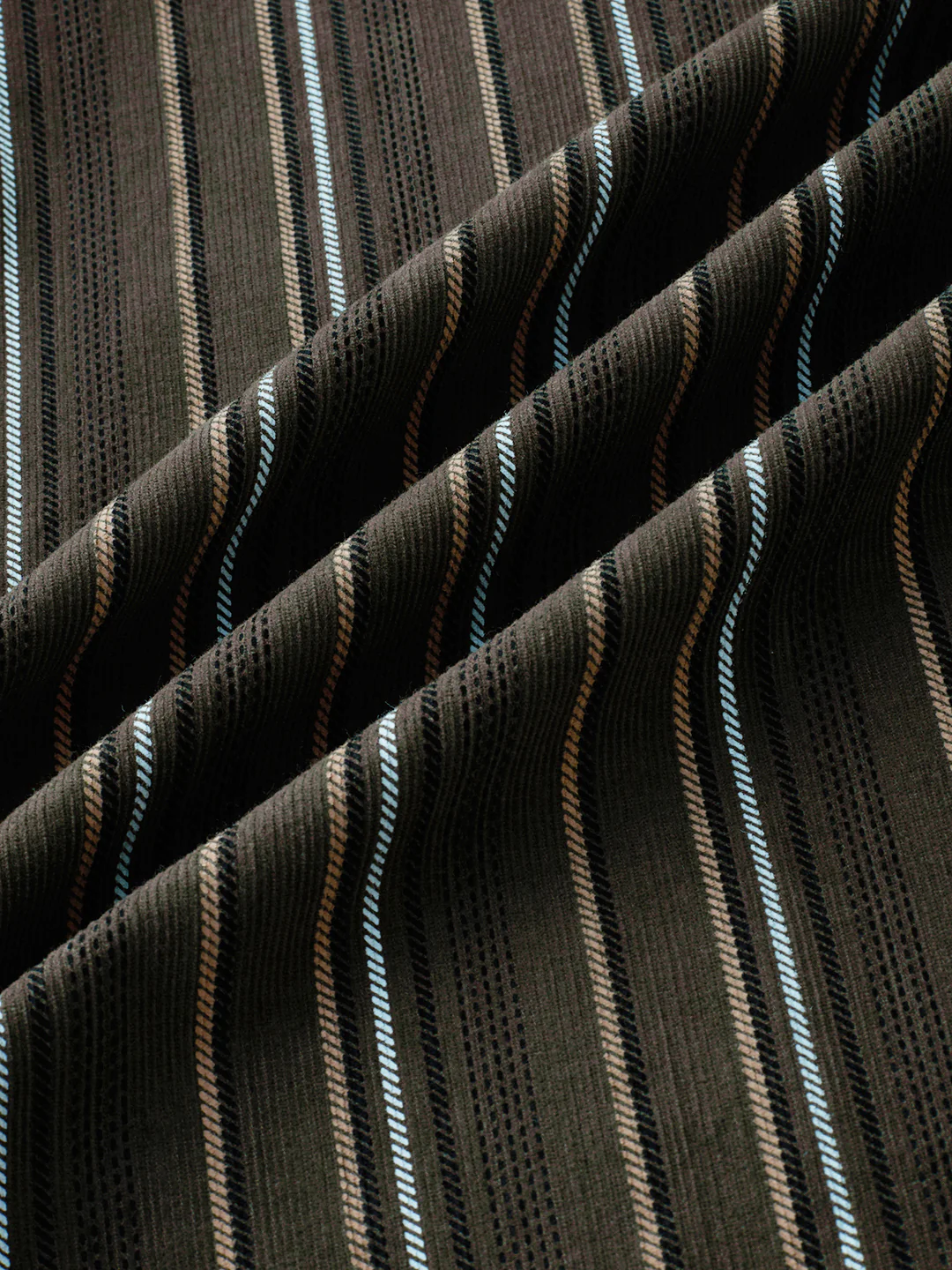Forest Vibe Multi-Stripe Olive Twin Pocket Corduroy Shirt - Image 8