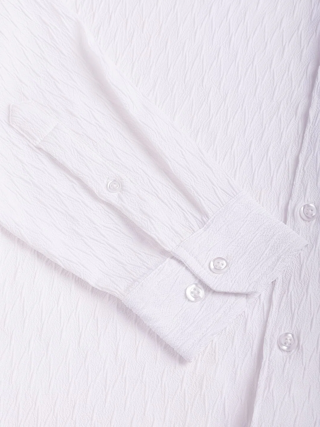 Frost White Crinkled Textured Shirt - Image 9