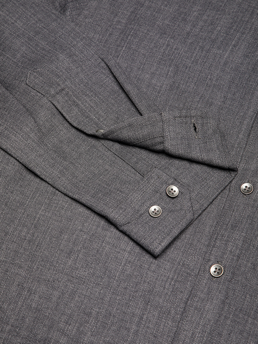 Fuscous Grey Minimalist Solid Shirt - Image 3