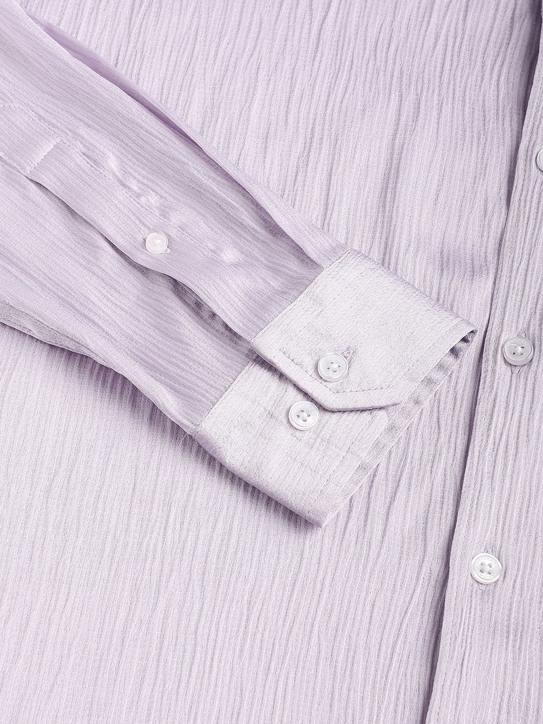 Glinty Periwinkle Crinkled Shirt - Image 4