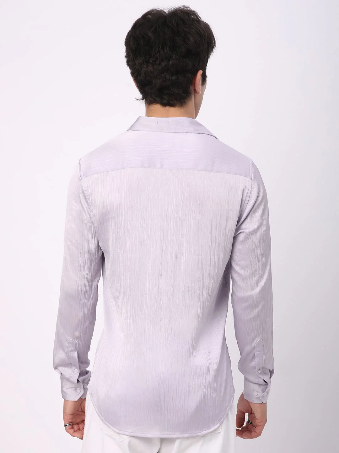 Glinty Periwinkle Crinkled Shirt - Image 7