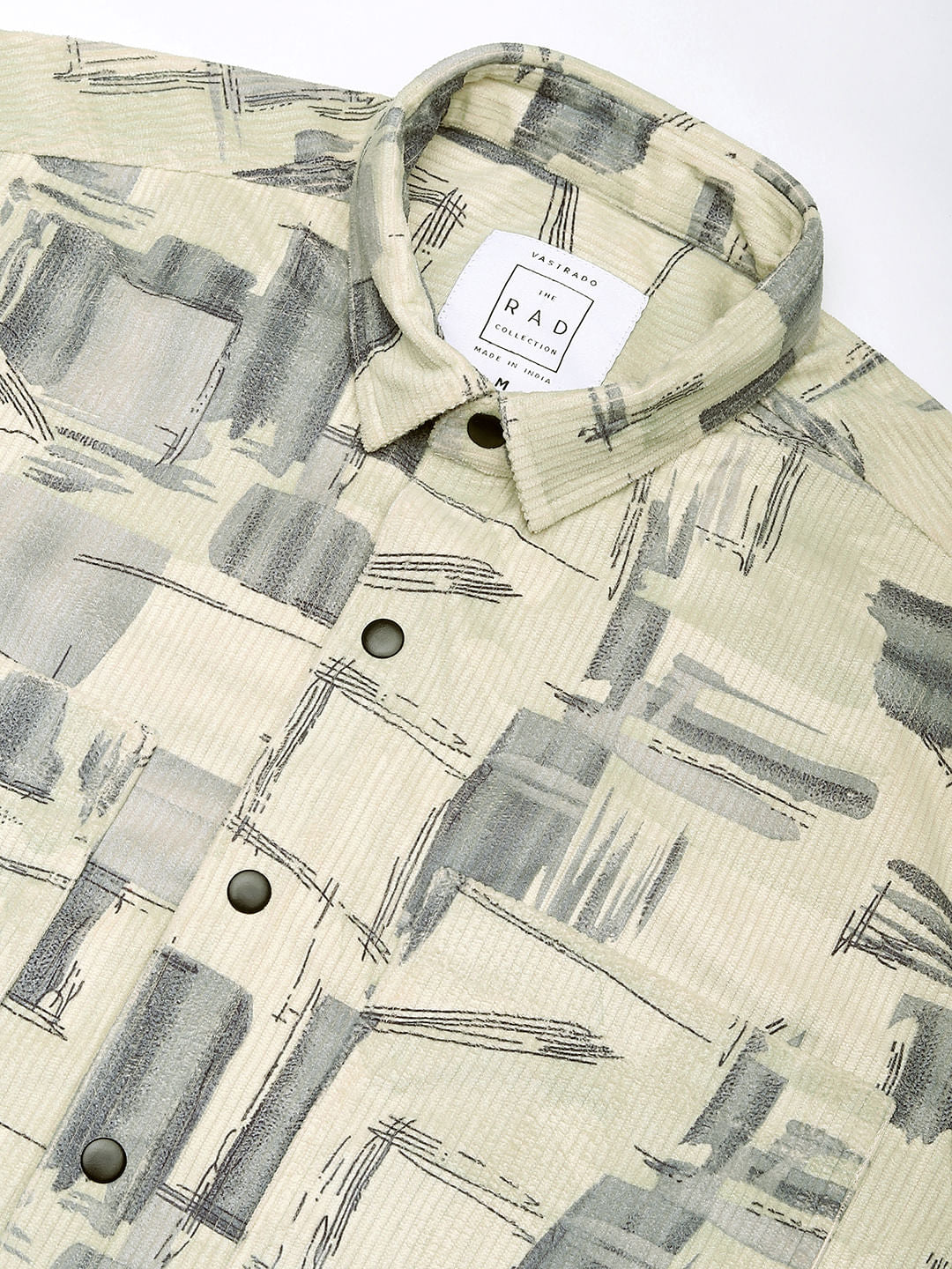 Graffito Green Double Pocket Corduroy Overshirt - Image 3