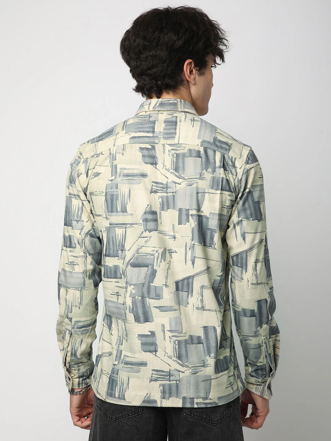 Graffito Green Double Pocket Corduroy Overshirt - Image 7