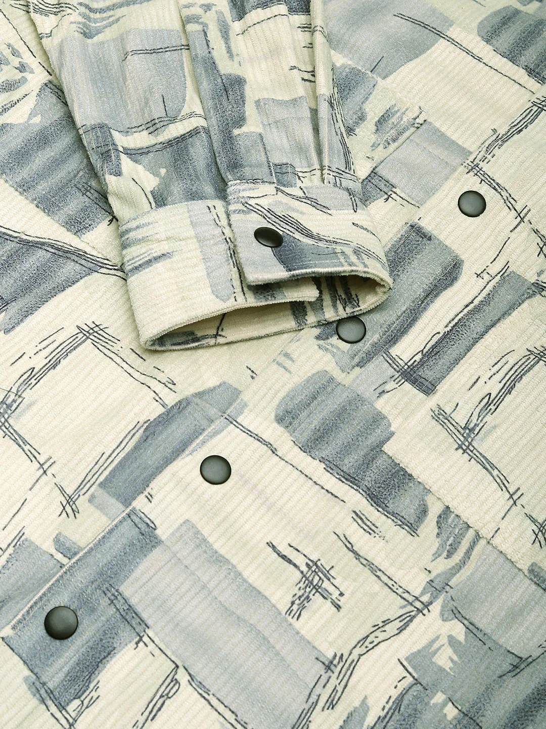 Graffito Green Double Pocket Corduroy Overshirt - Image 9