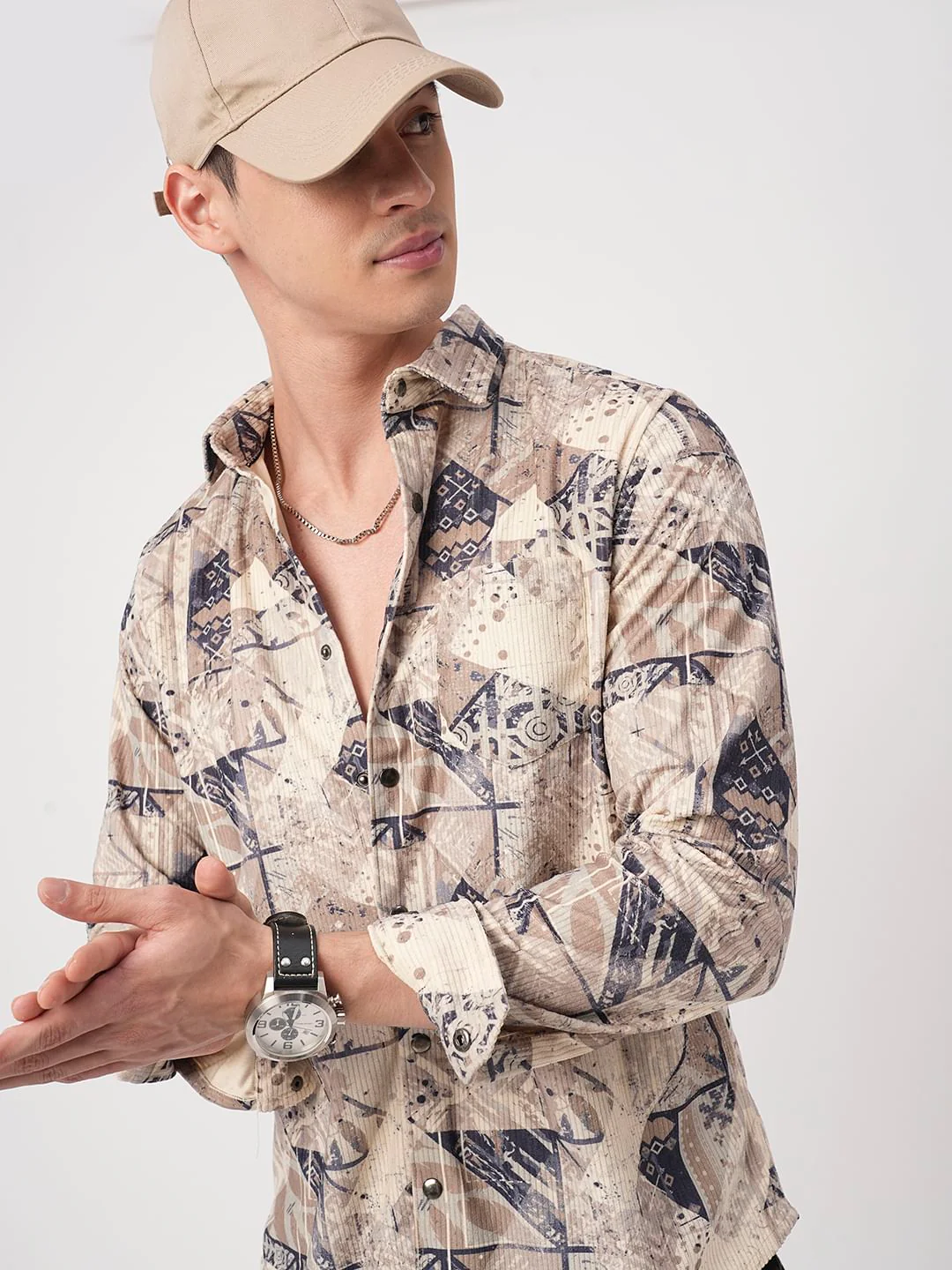 Graffito Multicolour Corduroy Shirt - Image 2
