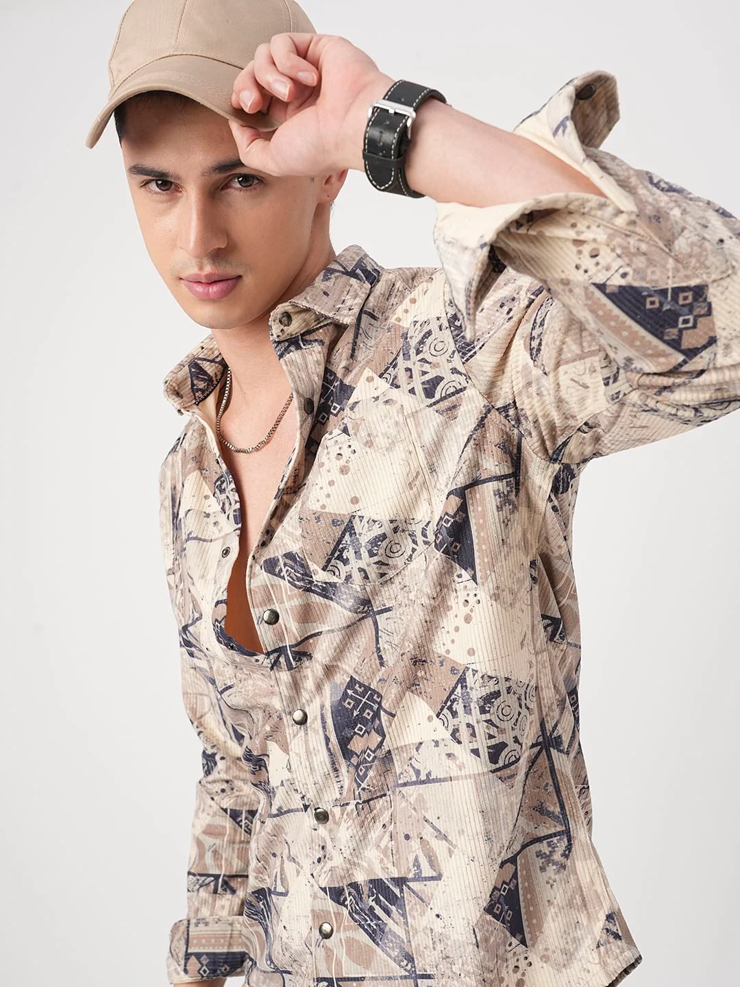 Graffito Multicolour Corduroy Shirt - Image 4