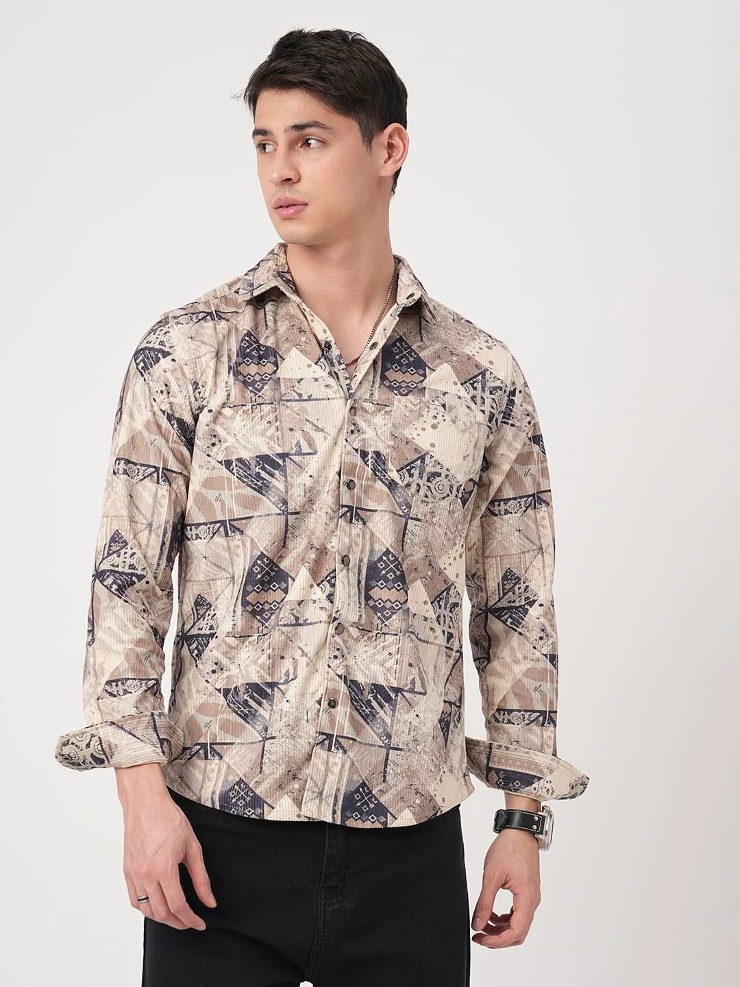 Graffito Multicolour Corduroy Shirt - Image 5