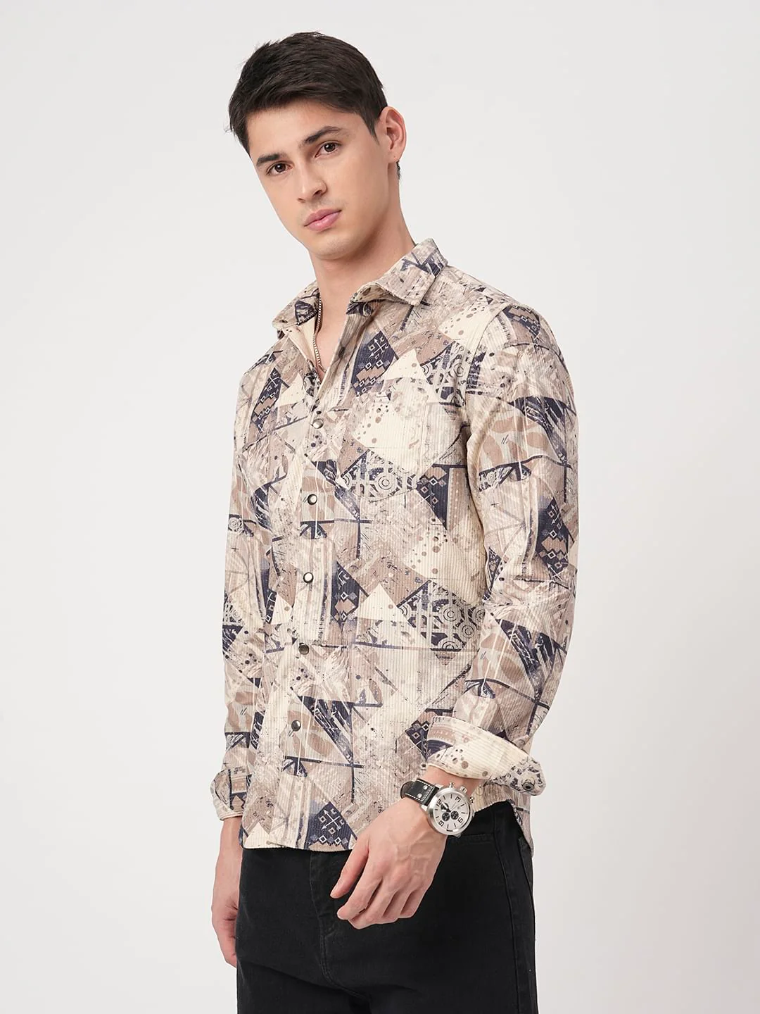 Graffito Multicolour Corduroy Shirt - Image 6