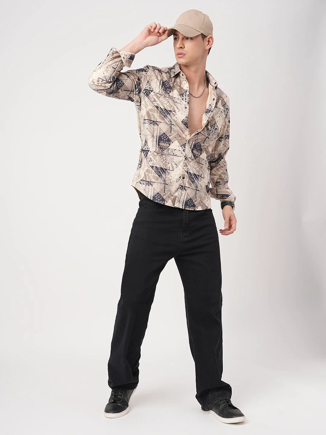 Graffito Multicolour Corduroy Shirt - Image 8