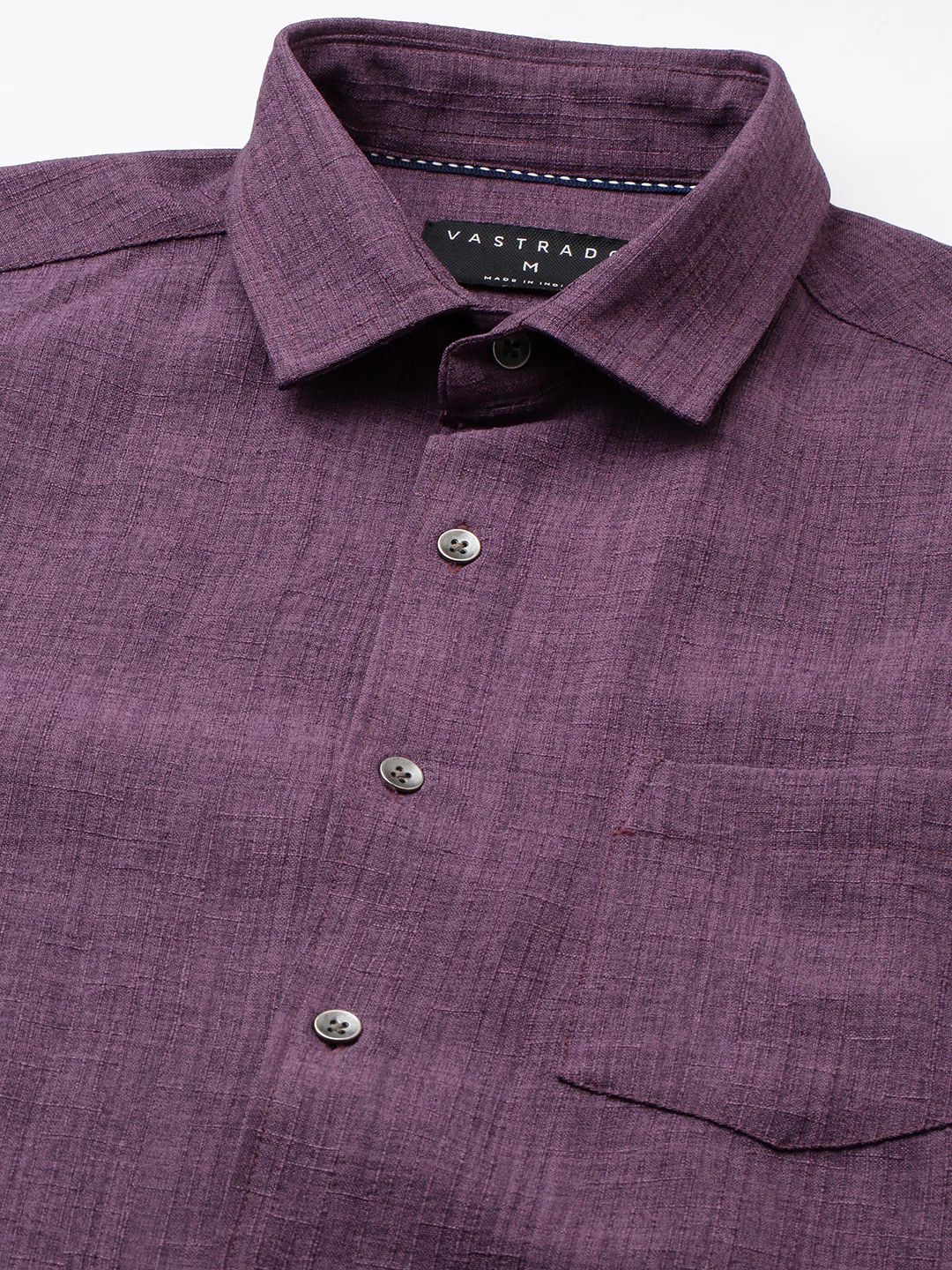 Grape Purple Slub Textured Shirt - Image 9