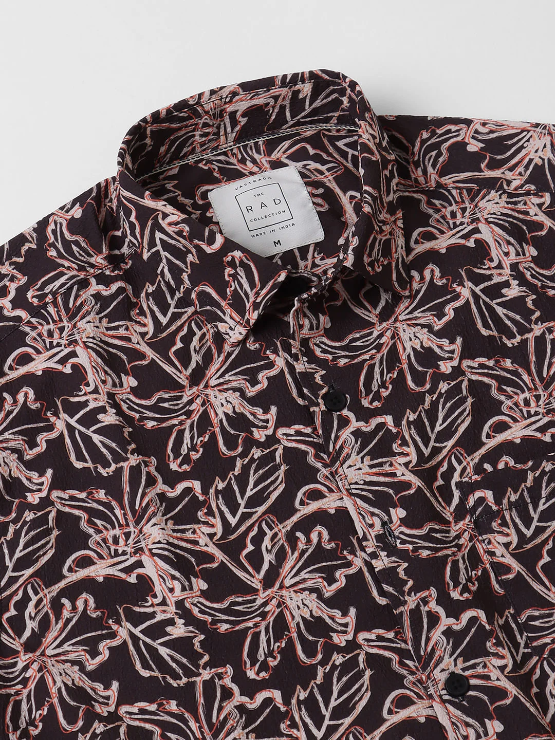 Grease Black Floral Printed Crinkled Shirt - Image 3