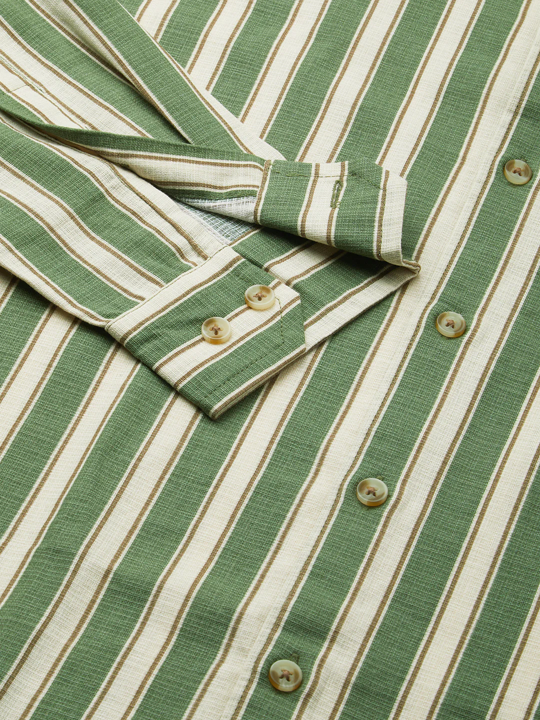 Green Striped Riviera Vibe Shirt - Image 9