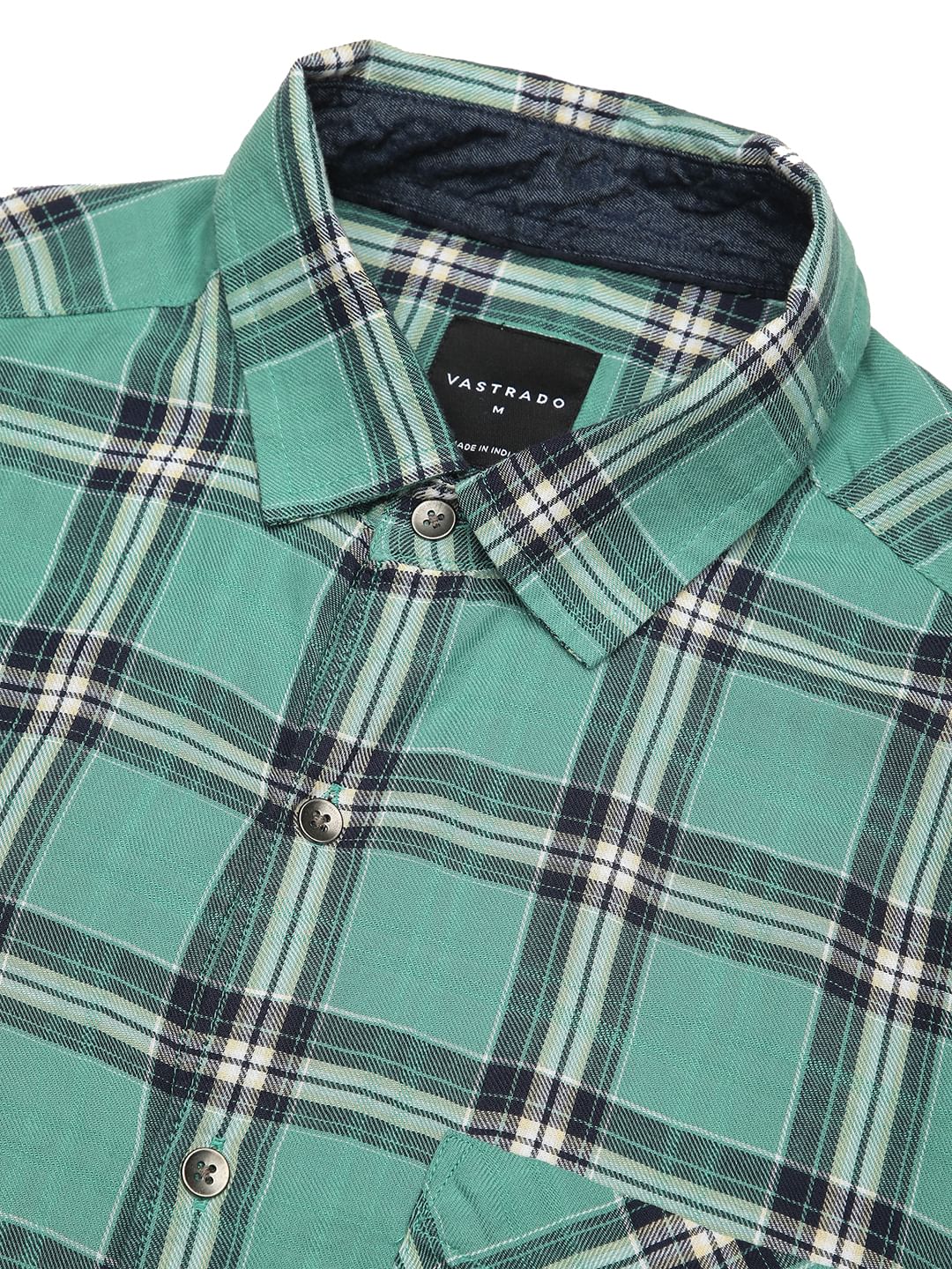Green Tartan Checked Shirt - Image 9