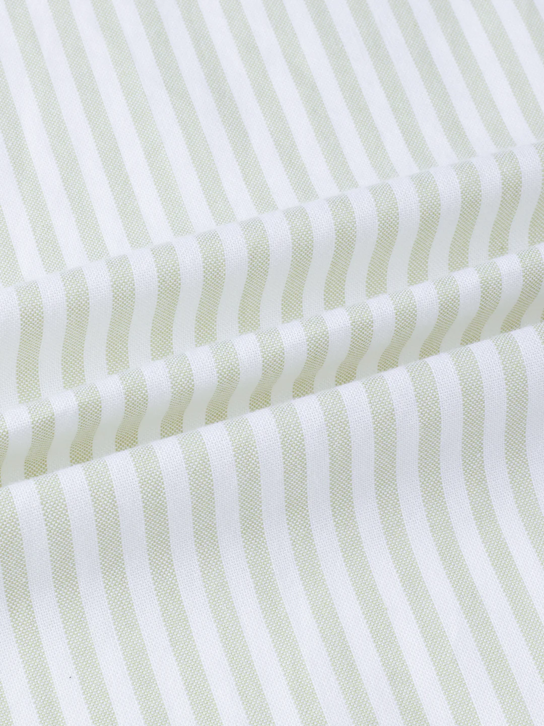 Green & White Candy Striped Oxford Button-Down Business Shirt - Image 9