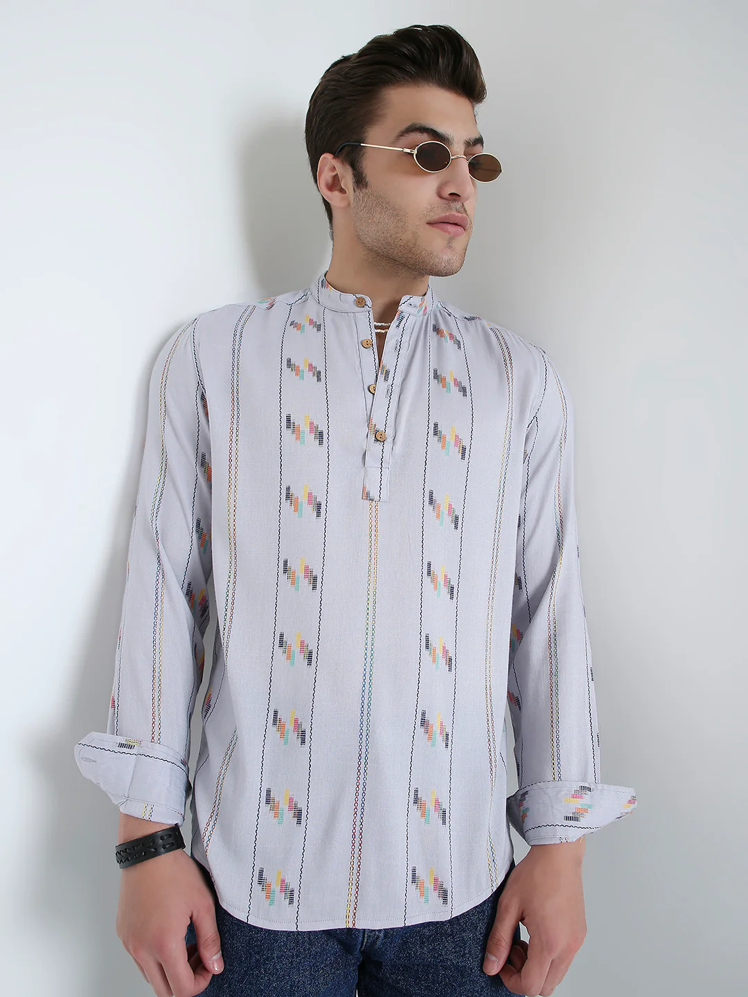 Grey Canvas Threadplay Kurta - Image 2